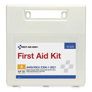First Aid Only ANSI 2021 First Aid Kit for 50 People, 184 Pieces, Plastic Case View Product Image