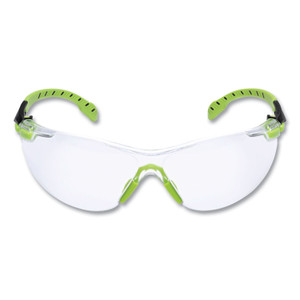 3M Solus 1000-Series Safety Glasses, Black/Green Plastic Frame, Clear Polycarbonate Lens View Product Image