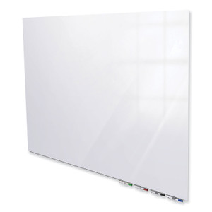 Ghent Aria Low-Profile Frameless Magnetic Glassboard, 120" x 48", White Surface View Product Image