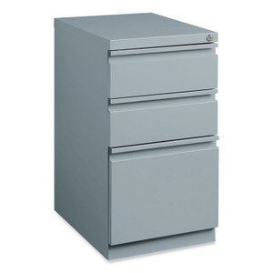 Hirsh Industries Full-Width Pull 20 Deep Mobile Pedestal File, 3-Drawer: Box/Box/File, Letter, Platinum, 15 x 19.88 x 27.75 View Product Image