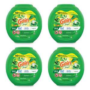 Gain Flings Detergent Pods, Original, 76 Pods/Tub, 4 Tubs/Carton View Product Image