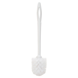 Rubbermaid Commercial Toilet Bowl Brush, 10" Handle, White (RCP631000WE) View Product Image
