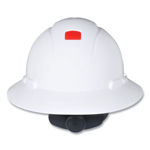 3M SecureFit H-Series Hard Hats, H-800 Hat with UV Indicator, 4-Point Pressure Diffusion Ratchet Suspension, White View Product Image