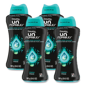 Downy Unstopables In-Wash Scent Booster Beads, Fresh Scent, 24 oz Pour Bottle, 4/Carton View Product Image