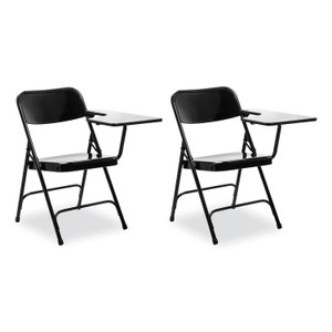 NPS 5200 Series Left-Side Tablet-Arm Folding Chair, Supports 480 lb, 17.25" Seat Height, Black, 2/Carton View Product Image