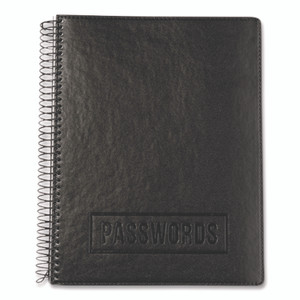 RE-Focus The Creative Office Executive Format Password Log Book, User-Name/Password Format, Black Cover, (72) 10 x 7.6 Sheets View Product Image