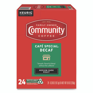 Community Coffee Cafe Special Decaf K-Cup, 24/Box View Product Image