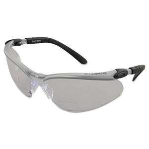 3M BX Molded-In Diopter Safety Glasses, 1.5+ Diopter Strength, Silver/Black Frame, Clear Lens, 20/Box View Product Image