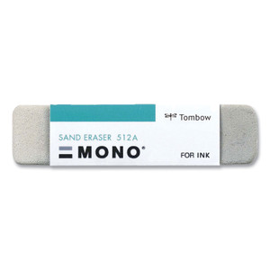 Tombow Mono Sand Eraser, For Pencil/Ink Marks, Rectangular Block, Small, White View Product Image