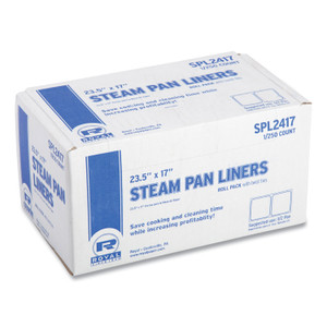 AmerCareRoyal Steam Pan Liners for 1/2-Size Pans, Includes Twist-Ties, 17" x 23.5", Clear, 250/Carton View Product Image