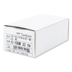 Tombow Mechanical Wax-Based Marking Pencil Refills. 4.4 mm, Black, 10/Box View Product Image