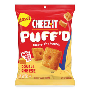 Cheez-It Puff'd Crackers, Double Cheese, 3 oz Bag, 6/Carton View Product Image