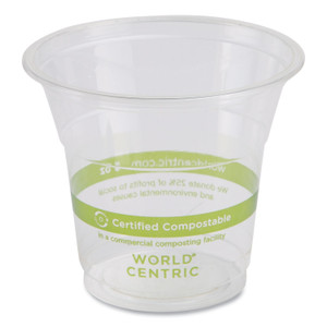 World Centric PLA Clear Cold Cups, 5 oz, Plastic, Clear, 2,000/Carton View Product Image