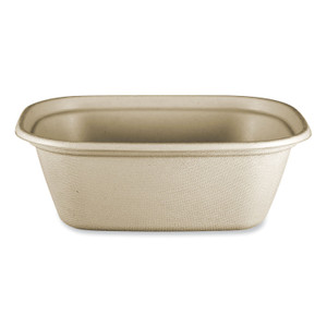 World Centric Fiber Containers, 48 oz, 8.7 x 6.5 x 3.1, Natural, Paper, 400/Carton View Product Image