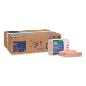 Tork Small Pack Foodservice Cloth, 1-Ply, 11.75 x 14.75, Unscented, Red with Red Stripe, 50/Poly Pack, 4 Packs/Carton View Product Image