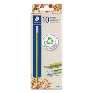 Staedtler Wopex Extruded Pencil, HB (#2), Black Lead, Green Barrel, 10/Pack View Product Image
