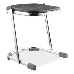 NPS 6600 Series Elephant Z-Stool, Backless, Supports Up to 500lb, 18" Seat Height, Black Seat, Chrome Frame View Product Image