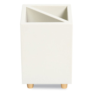 U Brands Juliet Pencil Cup, 3"w x 3"d x 4"h, White View Product Image