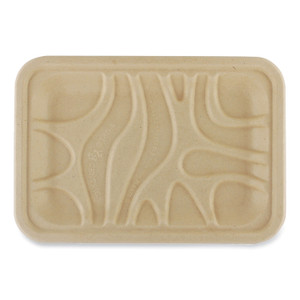 World Centric Fiber Trays, 5.7 x 8.2 x 0.6, Natural, Paper, 500/Carton View Product Image