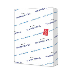 Hammermill Copy Plus Print Paper, 92 Bright, 3-Hole, 20 lb Bond Weight, 8.5 x 11, White, 500/Ream View Product Image