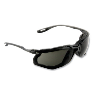 3M Virtua CCS Protective Eyewear with Foam Gasket, Black/Gray Plastic Frame, Gray Polycarbonate Lens View Product Image