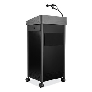 Oklahoma Sound Greystone Lectern with Sound, 23.5 x 19.25 x 45.5, Charcoal Gray View Product Image