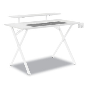 Union & Scale Vizon 47" Gaming Desk, 47.2" x 26.6" x 35", White Colorway View Product Image