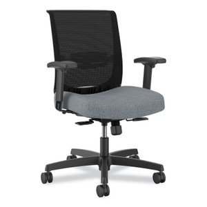 HON Convergence Mid-Back Task Chair, Supports Up to 275 lb, 16.5" to 21" Seat Height, Basalt Seat, Black Back, Black Frame View Product Image