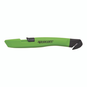 Westcott Safety Ceramic Blade Box Cutter, 0.5" Blade, 5.7" Plastic Handle, Green View Product Image