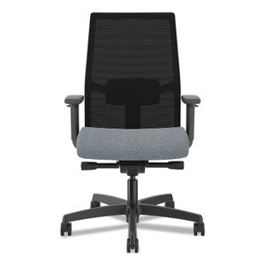 HON Ignition 2.0 4-Way Stretch Mid-Back Mesh Task Chair, Gray Adjustable Lumbar Support, Basalt/Black View Product Image