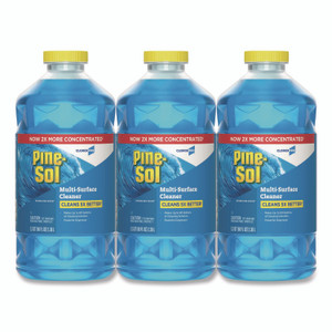 Pine-Sol CloroxPro Multi-Surface Cleaner Concentrated, Sparkling Wave Scent, 80 oz Bottle, 3/Carton View Product Image