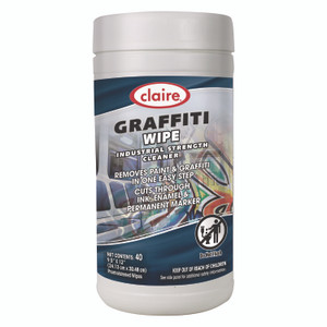 Claire Graffiti Wipe, 1-Ply, 12 x 9.5, Mild Scent, Purple, 6/Carton View Product Image