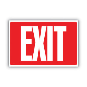 COSCO Glow-in-the-Dark Safety Sign, Exit, 12 x 8, Red View Product Image