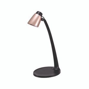 BLACK+DECKER Modern LED Desk Lamp, Black/Rose Gold View Product Image