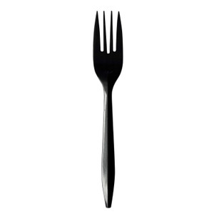 Boardwalk Mediumweight Polypropylene Cutlery, Fork, Plastic, Black, 1,000/Carton View Product Image