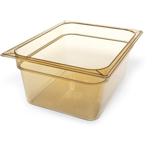 Carlisle StorPlus High Heat Food Pan, 8.7 qt, 10.38 x 12.75 x 6, Amber, Plastic View Product Image