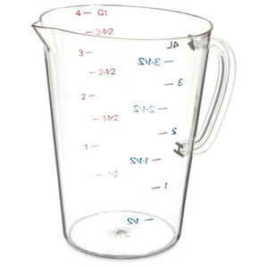 Carlisle Commercial Measuring Cup, 1 gal, Clear View Product Image