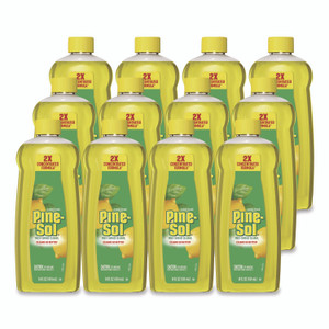 Pine-Sol Multi-Surface Cleaner Concentrated, Lemon Fresh Scent, 14 oz Bottle, 12/Carton View Product Image