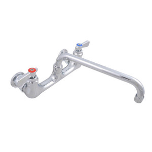 BK Resources WorkForce Standard Duty Faucet, 4.62" Height/12" Reach, Chrome-Plated Brass View Product Image
