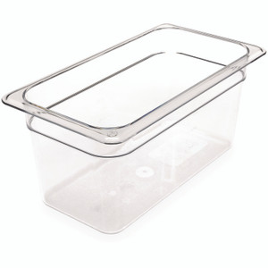 Carlisle StorPlus Polycarbonate Food Pan, 5.7 qt, 6.88 x 12.75 x 6, Clear, Plastic View Product Image