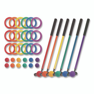 Champion Sports Mini Golf Set, 12 Balls/6 Putters/18 Rings/3 Target Holes View Product Image