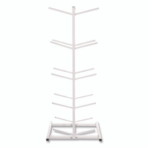Champion Sports Double Medicine Ball Tree, 12" x 23" x 51", White View Product Image