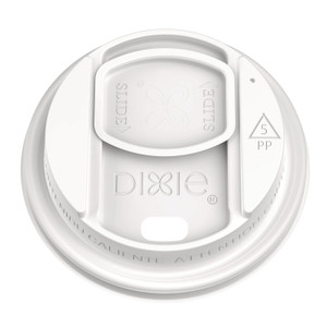Dixie Smart Top Reclosable Lids for Hot Cups, Fits 10 oz to 20 oz Hot Cups, Plastic, White, 1,000/Carton View Product Image