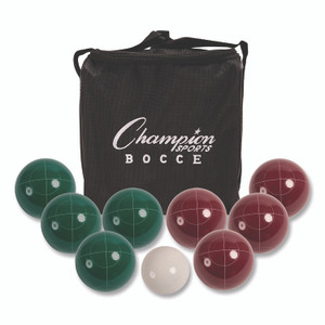 Champion Sports Deluxe Bocce Tournament Set, 4.25" dia Balls, Assorted Colors View Product Image