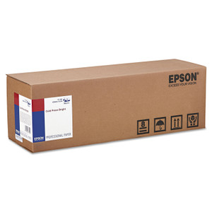 Epson Cold Press Bright Fine Art Paper Roll, 19 mil, 17" x 50 ft, Textured Matte White (EPSS042313) View Product Image