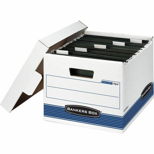 Bankers Box Hang'N'Stor Hanging File Storage Box - Internal Dimensions: 12.25" Width x 15" Depth x 9.75" Height - External Dimensions: 12.6" Width x 15.6" Depth x 10" Height - Media Size Supported: Letter - Lift-off Closure - Light Duty Product Image 