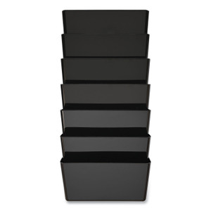 deflecto EZ Link Stackable DocuPocket, 7 Sections, Letter Size, 13" x 4" x 14" to 19", Black View Product Image