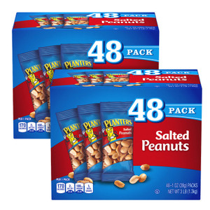 Planters Salted Peanuts, 1 oz Pouch, 48/Box, 2 Boxes/Carton View Product Image
