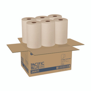 Georgia Pacific Professional Pacific Blue Ultra Paper Towels, 1-Ply, 9" x 6,000 ft, Brown, 6/Carton View Product Image