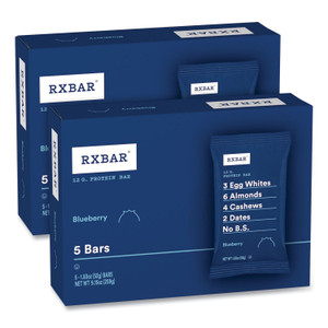RXBAR Adult Bars, Blueberry, 1.83 oz Bar, 5 Bars/Box, 2 Boxes/Carton View Product Image
